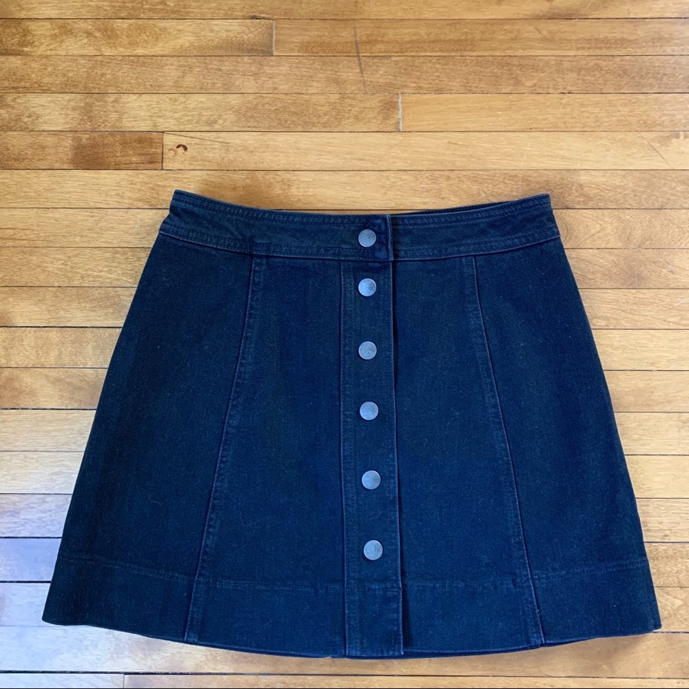 NWT Madewell black denim skirt